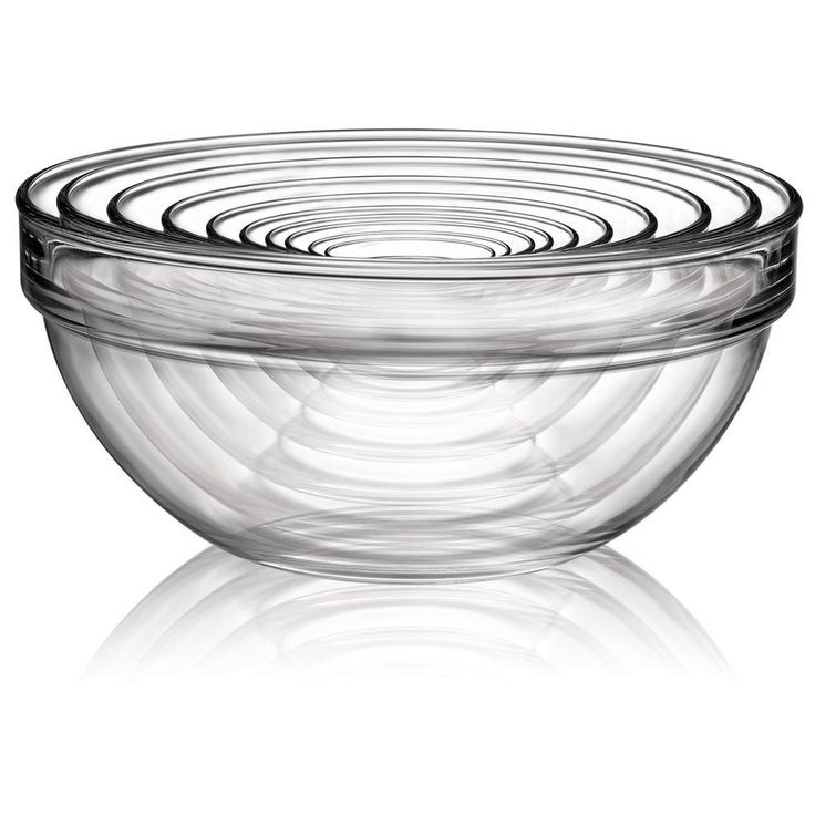 Stackable Assorted Clear Glass Bowls (Set of 10)