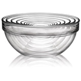 Stackable Assorted Clear Glass Bowls (Set of 10)