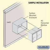 6-Door High Surface Mounted Parcel Locker with Private Access