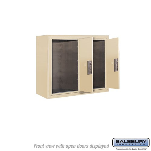 6 Door High Surface Mounted Parcel Locker with USPS Access in Sandstone