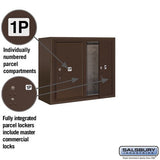 6-Door High Surface Mounted Parcel Locker with Private Access in Bronze