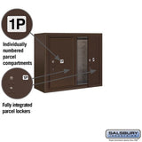 6 Door High Surface Mounted 4C Horizontal Parcel Locker with 2 Parcel Lockers in Bronze with USPS Access