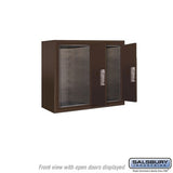 6 Door High Surface Mounted 4C Horizontal Parcel Locker with 2 Parcel Lockers in Bronze with USPS Access