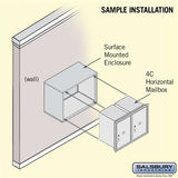 6 Door High Surface Mounted 4C Horizontal Parcel Locker with 2 Parcel Lockers in Bronze with USPS Access
