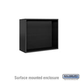 Surface Mounted Enclosure for Double Column Mailbox - Black