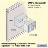 Surface Mounted Enclosure for Double Column Mailboxes - Bronze