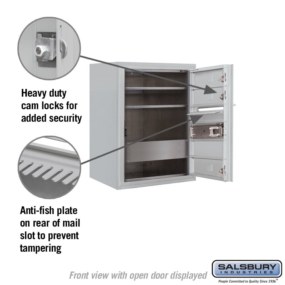 6 Door High Surface Mounted 4C Horizontal Mailbox with Private Access