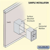 6 Door High Surface Mounted 4C Horizontal Mailbox with USPS Access