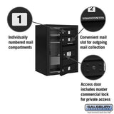 6 Door High Surface Mounted 4C Horizontal Mailbox with Private Access