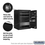 6 Door High Surface Mounted 4C Horizontal Mailbox with 3 Doors in Black with USPS Access