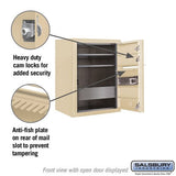 6 Door High Surface Mounted 4C Horizontal Mailbox with Private Access in Sandstone