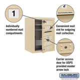 6 Door High Surface Mounted 4C Horizontal Mailbox with USPS Access