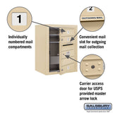 6 Door High Surface Mounted 4C Horizontal Mailbox with USPS Access