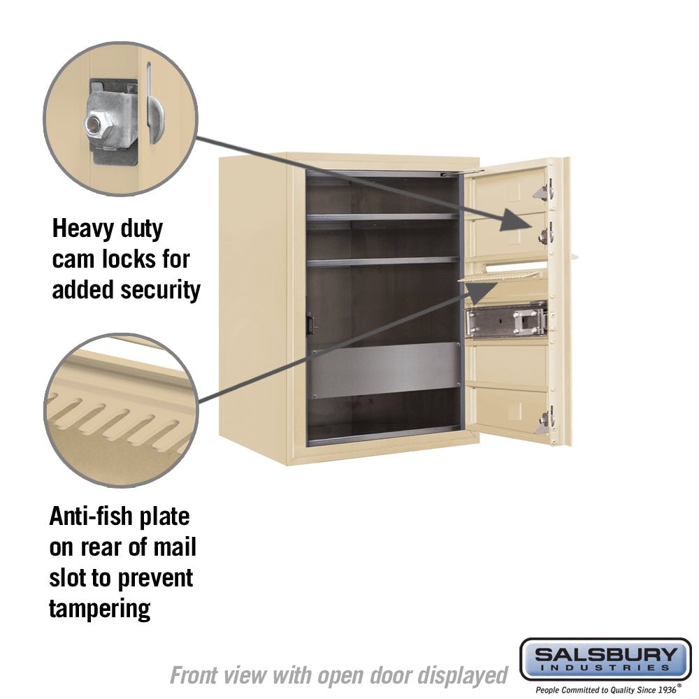6 Door High Surface Mounted 4C Horizontal Mailbox with USPS Access