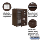 6-Door High Surface Mounted Bronze Mailbox with Private Access