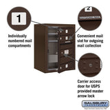 6 Door High Surface Mounted 4C Horizontal Mailbox with USPS Access