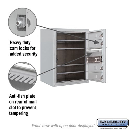 6-Door Surface Mounted 4C Horizontal Mailbox with Private Access