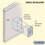 6-Door High Surface Mounted 4C Horizontal Mailbox with USPS Access