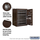 6-Door High Surface Mounted Bronze Mailbox with Private Access