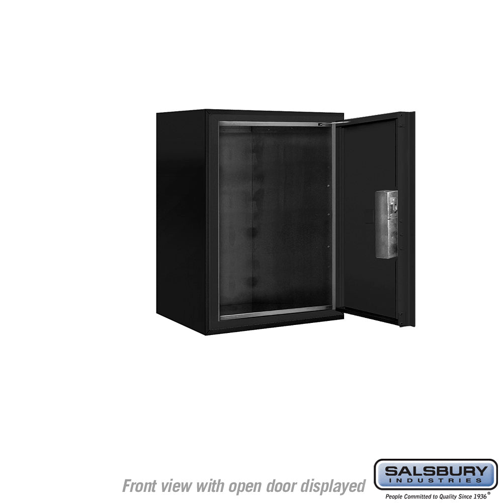 6-Door Surface Mounted Parcel Locker with Private Access in Black