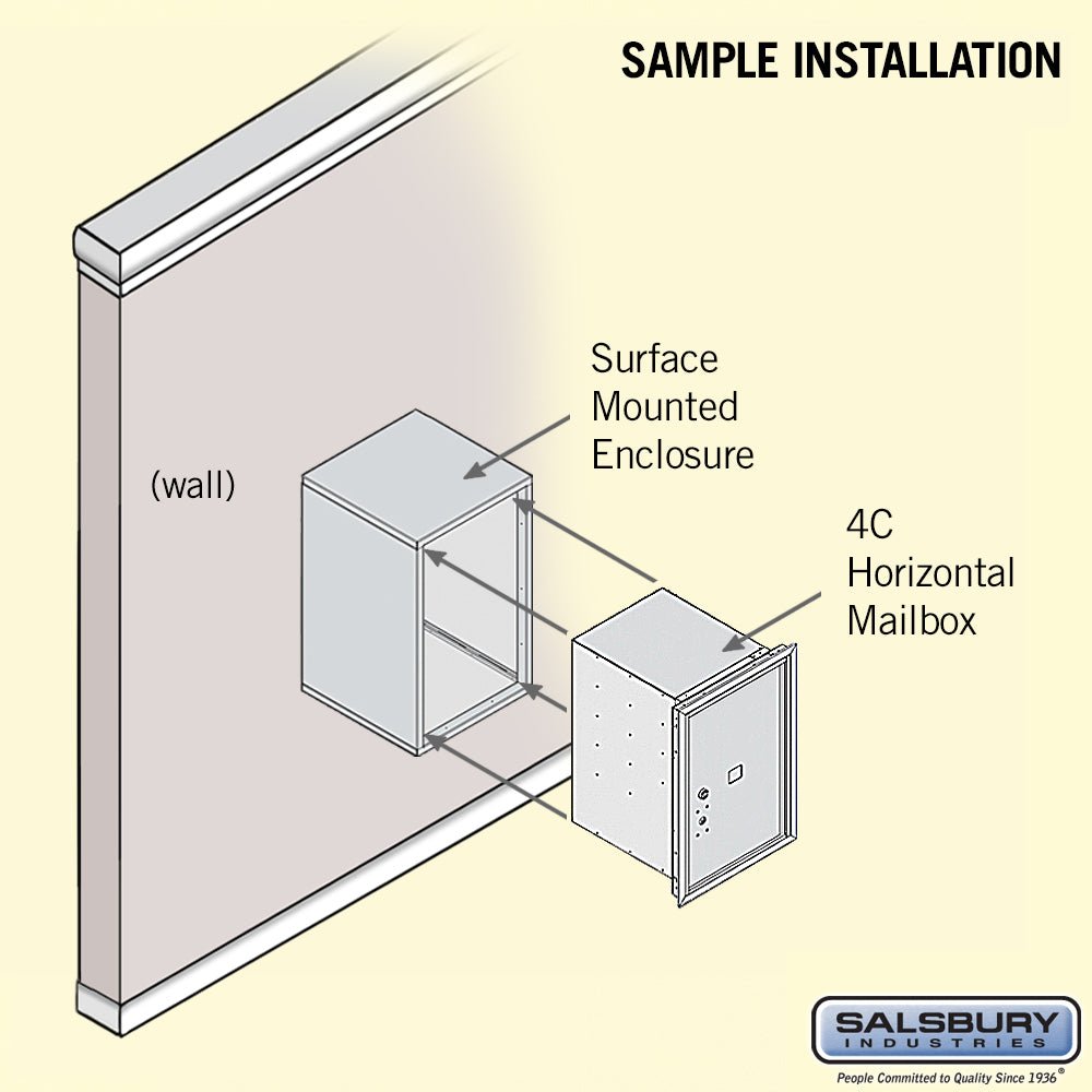 6-Door High Surface Mounted Parcel Locker with Private Access