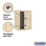 6 Door High Surface Mounted Parcel Locker with USPS Access in Sandstone