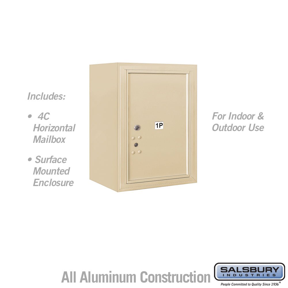 6 Door High Surface Mounted Parcel Locker with USPS Access in Sandstone