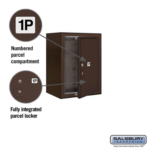 6 Door High Surface Mounted 4C Horizontal Parcel Locker with USPS Access