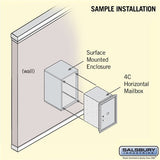 6 Door High Surface Mounted 4C Horizontal Parcel Locker with USPS Access