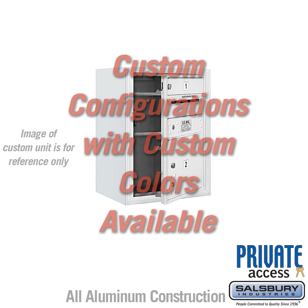 Surface Mounted 4C Horizontal Mailbox Unit - 6 Door High, Single Column, Custom Color, Front Loading, Private Access
