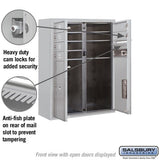 10 Door High Surface Mounted 4C Horizontal Mailbox with Parcel Lockers and USPS Access