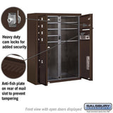 10 Door High Surface Mounted 4C Horizontal Mailbox with Parcel Lockers in Bronze
