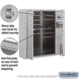 10 Door High Surface Mounted 4C Horizontal Mailbox with Parcel Lockers and Private Access