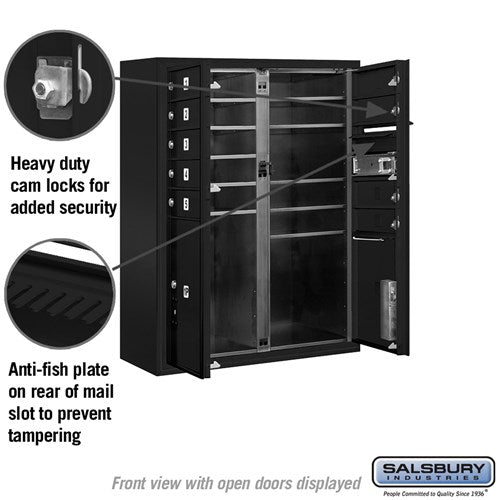 10-Door High Surface Mounted Mailbox with Parcel Lockers