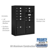 10-Door High Surface Mounted Mailbox with Parcel Lockers