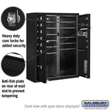 10 Door High Surface Mounted 4C Horizontal Mailbox with Parcel Lockers in Black