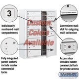 Surface Mounted 4C Horizontal Mailbox Unit - 10 Door High, Double Column, Front Loading, Private Access