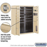 10 Door High Surface Mounted 4C Horizontal Mailbox with Parcel Lockers in Sandstone