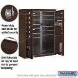 10 Door High Surface Mounted 4C Horizontal Mailbox with Parcel Lockers in Bronze