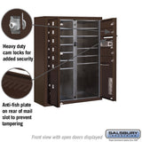 10-Door High Surface Mounted 4C Horizontal Mailbox with Parcel Lockers in Bronze