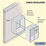 10-Door High Surface Mounted 4C Horizontal Mailbox with Parcel Lockers in Bronze