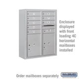 Surface Mounted Enclosure for Double Column Mailboxes - Aluminum