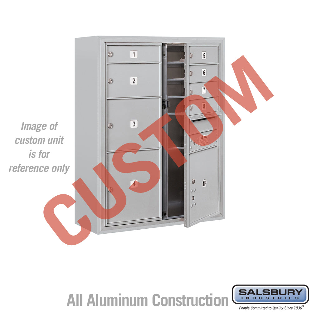 Surface Mounted 4C Horizontal Mailbox Unit - 10 Door High - Double Column - Aluminum - Front Loading - USPS Access