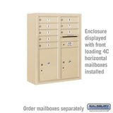 Surface Mounted Enclosure for Double Column 4C Horizontal Mailbox Unit