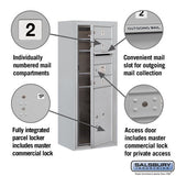 10-Door Surface Mounted Mailbox with Parcel Locker for Private Access