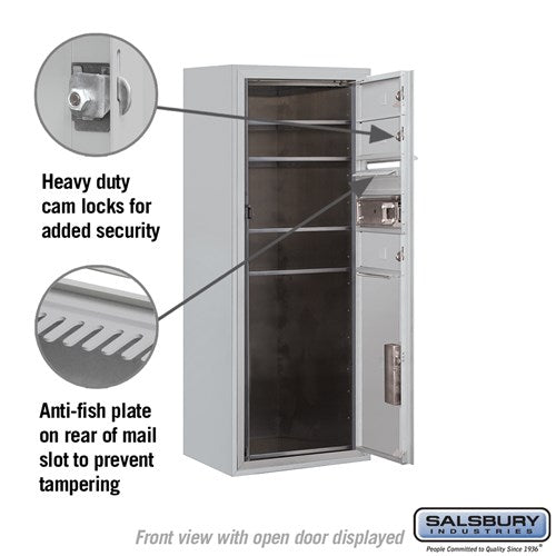 10-Door Surface Mounted Mailbox with Parcel Locker for Private Access