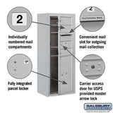 10-Door Surface Mounted 4C Horizontal Mailbox with Parcel Locker