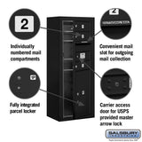 10-Door Surface Mounted Mailbox with Parcel Locker and USPS Access