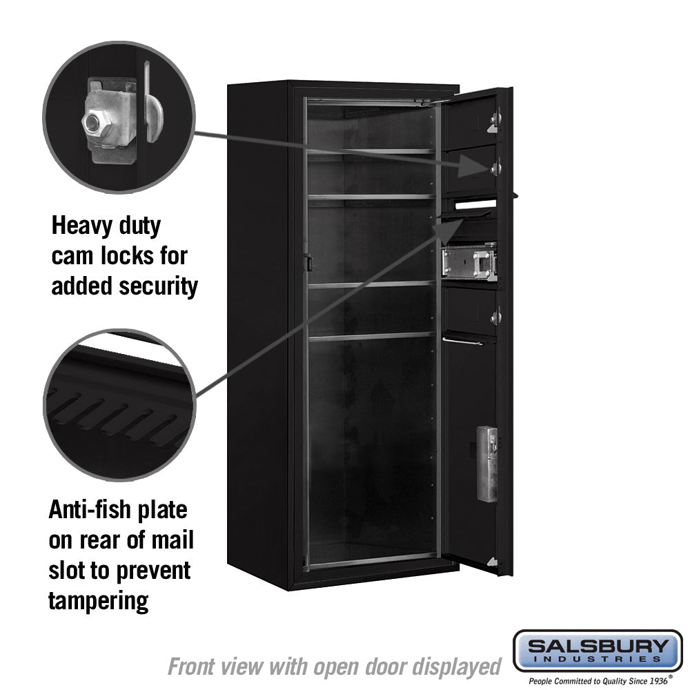 10-Door Surface Mounted Mailbox with Parcel Locker and USPS Access