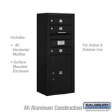 10-Door Surface Mounted Mailbox with Parcel Locker and USPS Access
